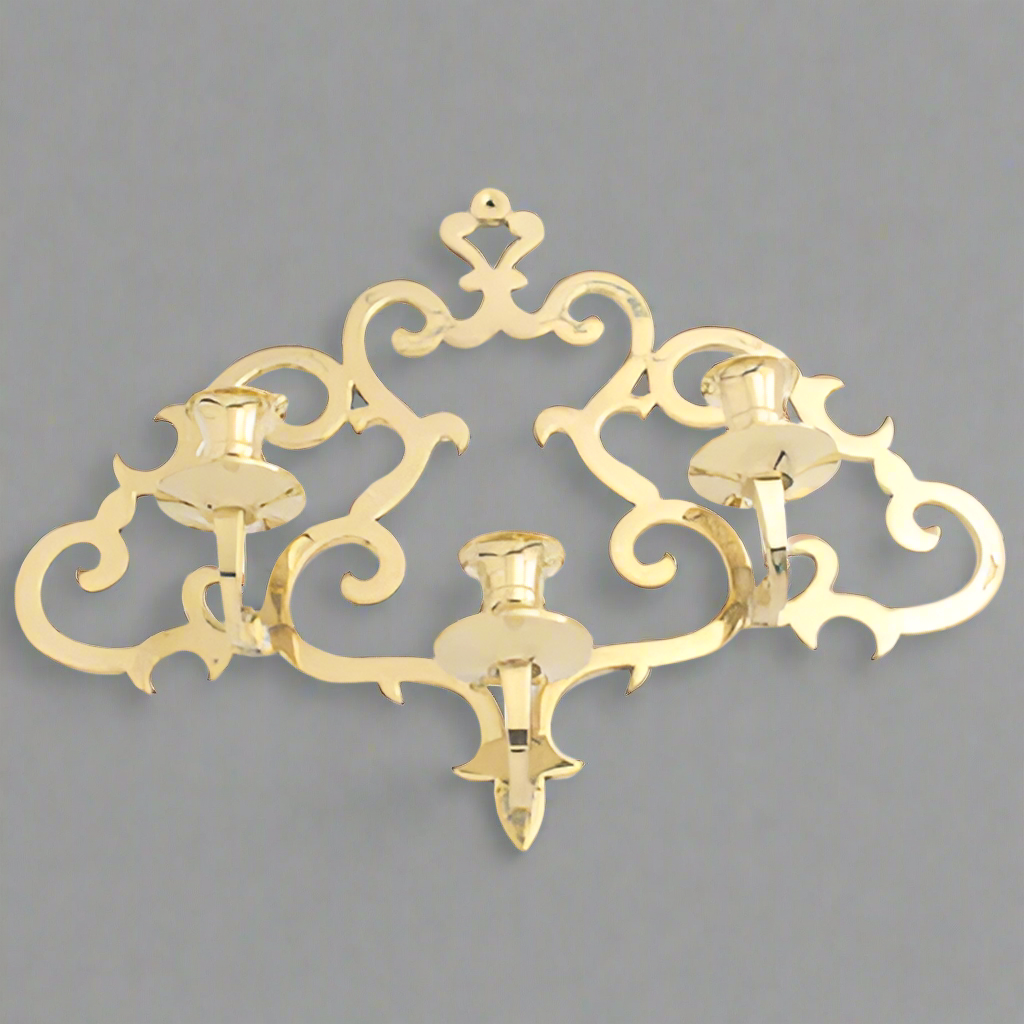 Brass Triple Candleholder