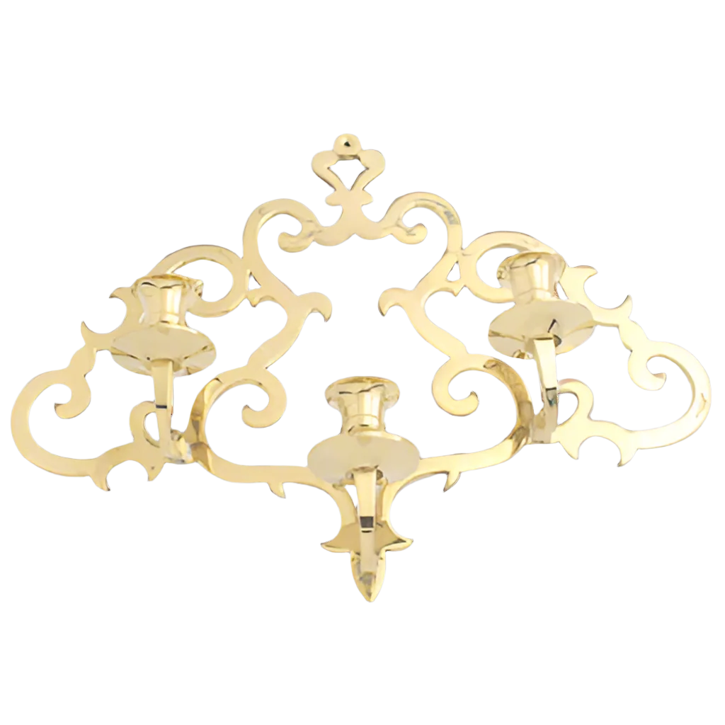 Brass Triple Candleholder