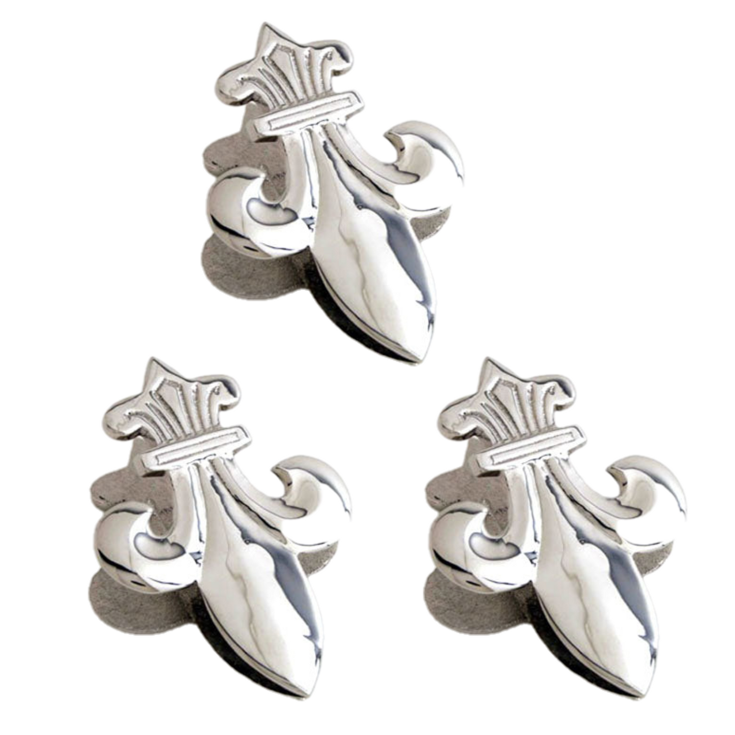 Nickel Lg Single Clip - Set of 3