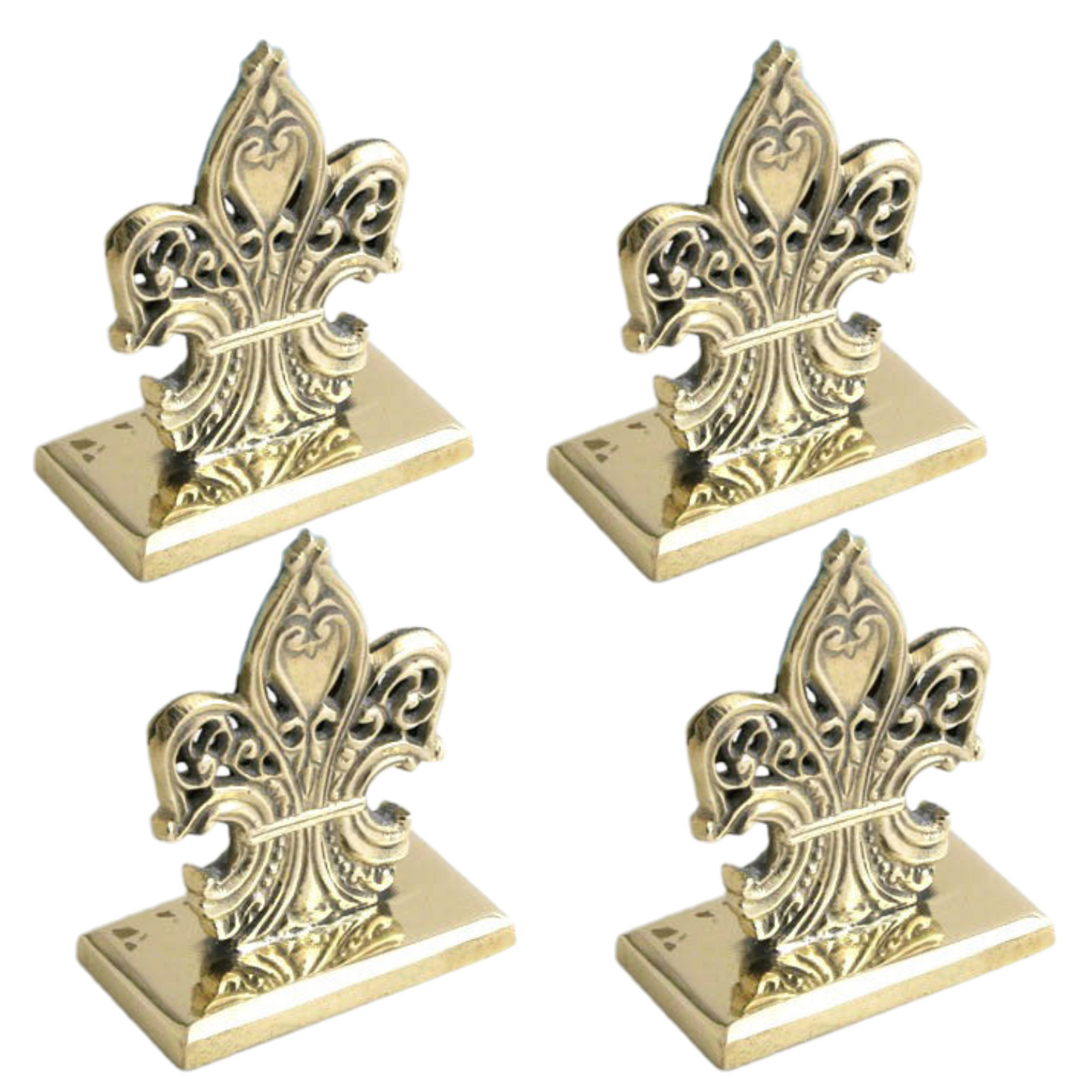 Brass 3 1/4"H Card Holder - Set of 4