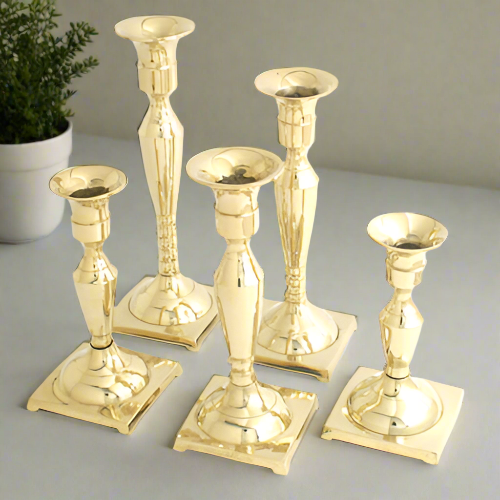 Brass Candlesticks Asst - Set of 5