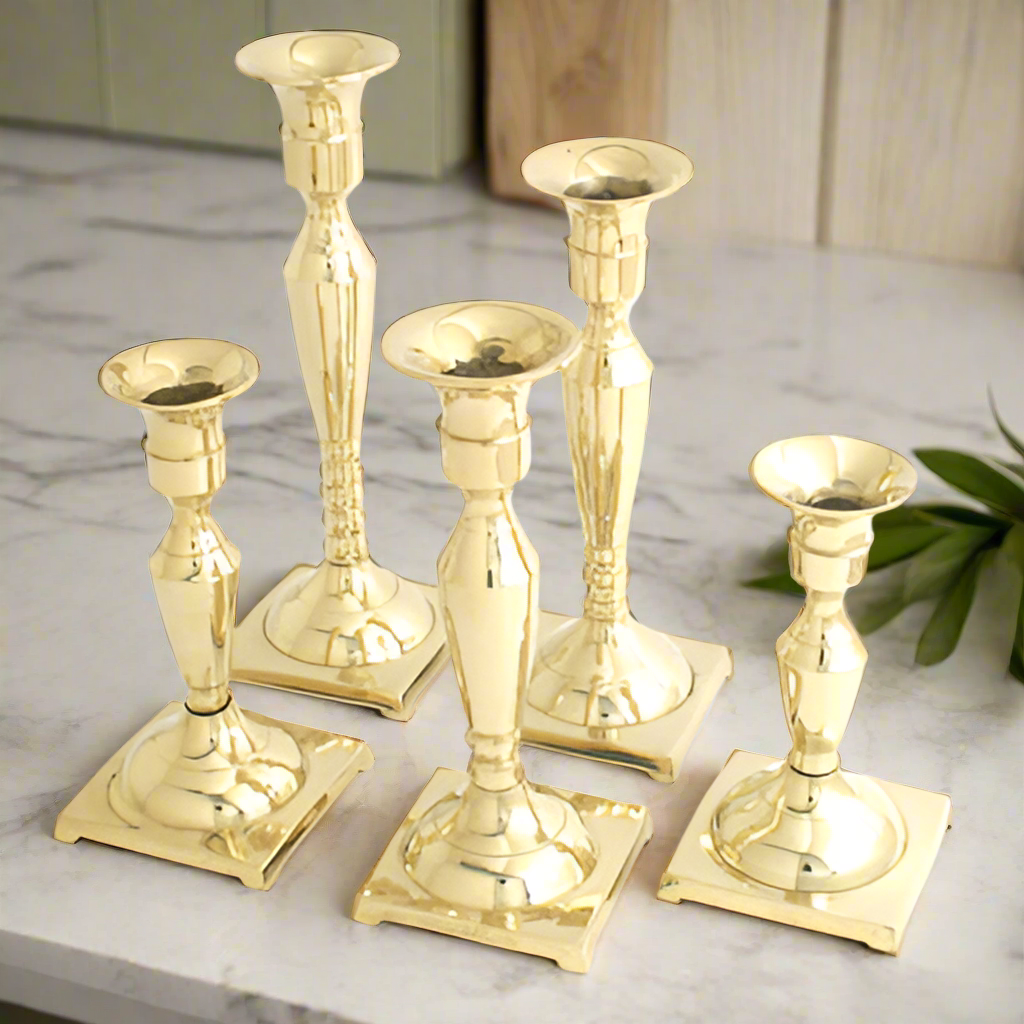 Brass Candlesticks Asst - Set of 5