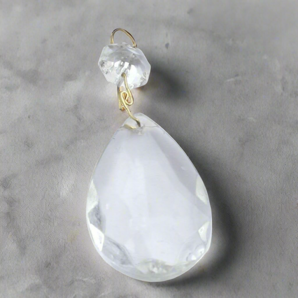 Crystal Prism -Brass Pin - Set of 2