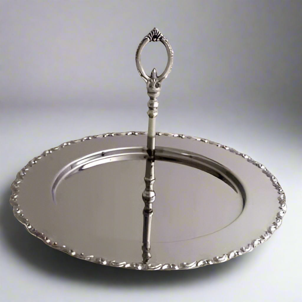 Nickel Tray With Handle