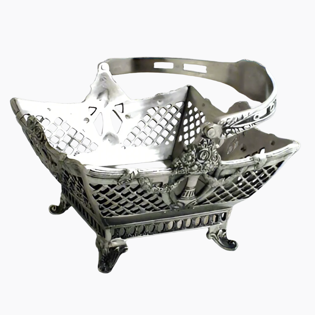 Brushed Nickel Basket