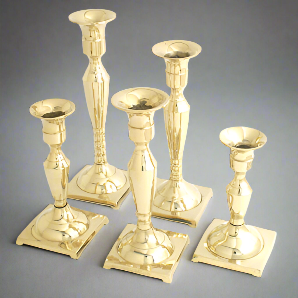 Brass Candlesticks Asst - Set of 5