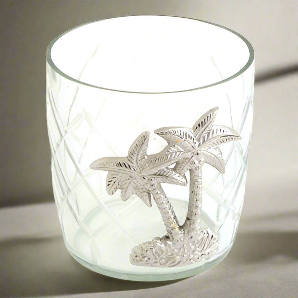 Nickel Tree On Glass - Set of 3