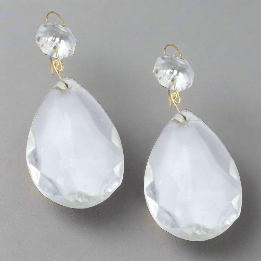 Crystal Prism -Brass Pin - Set of 2