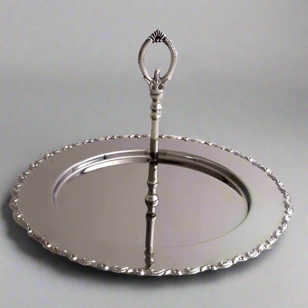 Nickel Tray With Handle
