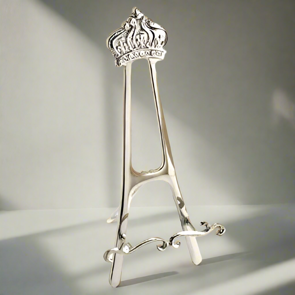 Nickel Easel With Crown - Set of 2