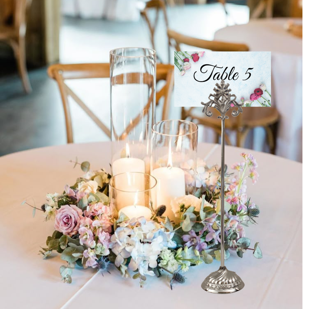 Nickel 13" Table Number - Set of 2