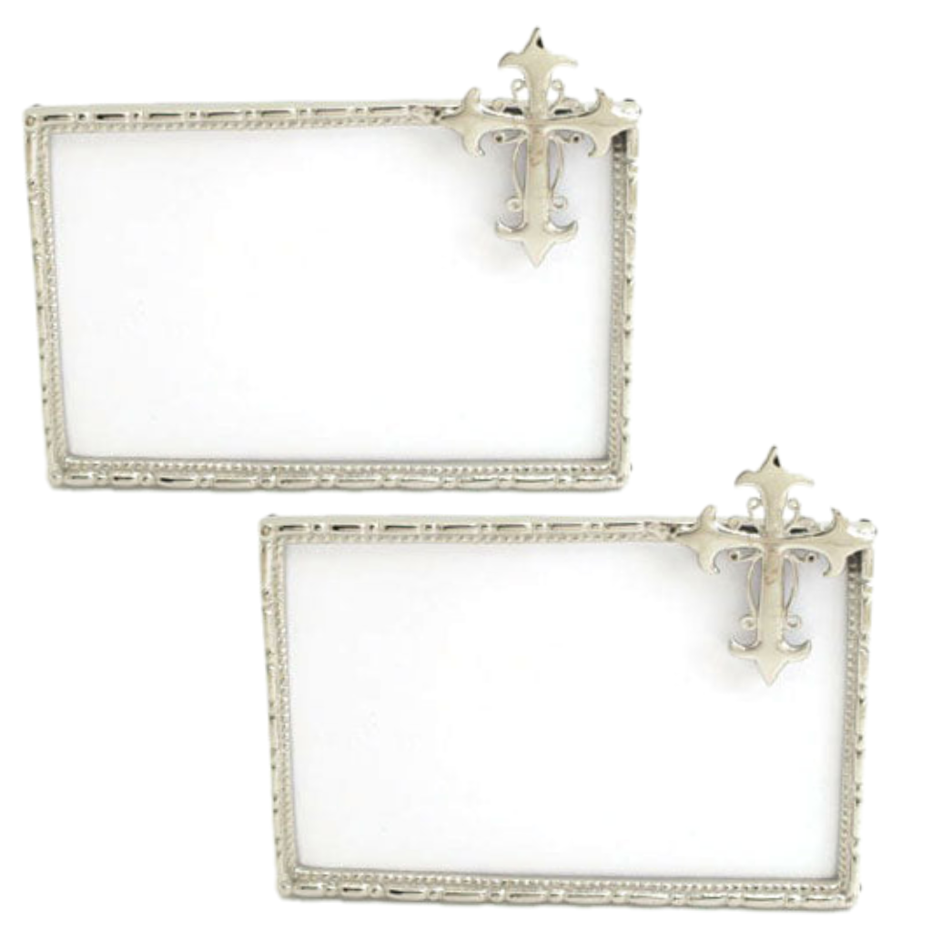 Nickel Cross Frame - Set of 2