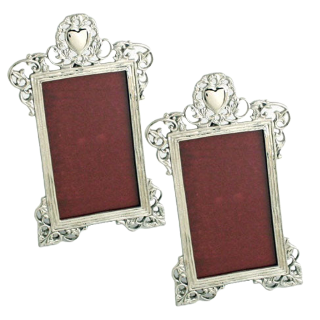 Nickel Heart Frame - Set of 2