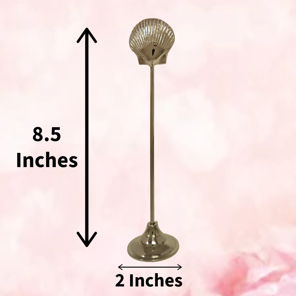 Silver Shell Table Number Holder. Nautical Buffet Menu Display - Set of 4