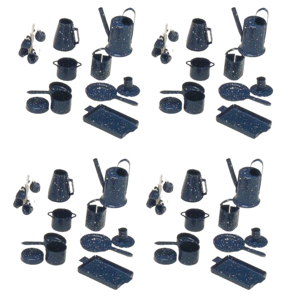 Miniature Blue Tin Set - Set of 36