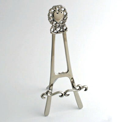 Nickel Heart Easel - Set of 2