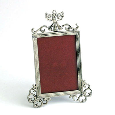 Guardian Angel 3x5 Picture Frame. Tarnish Resistant Nickel Finish - Set of 2