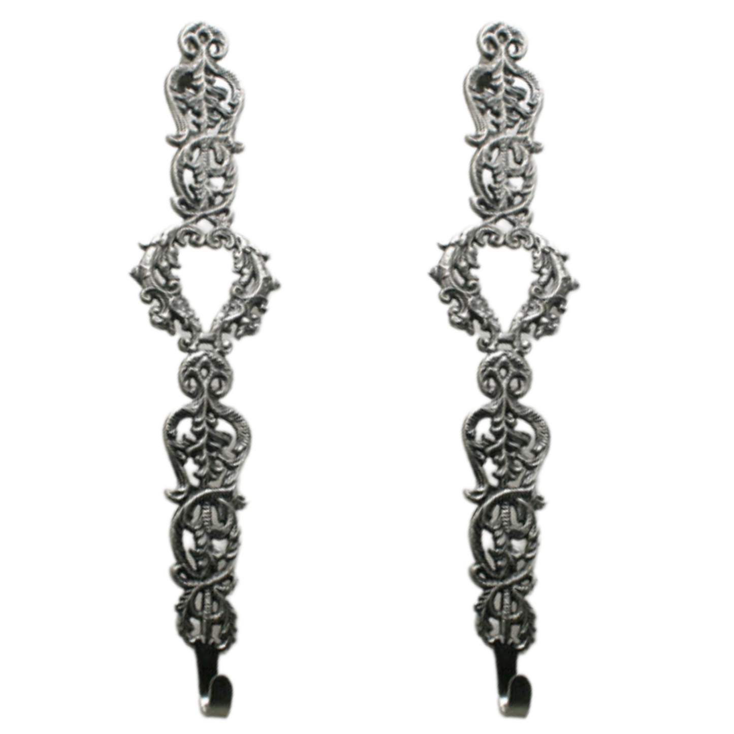 Brushed Nickel Wreath Ho - Set of 2