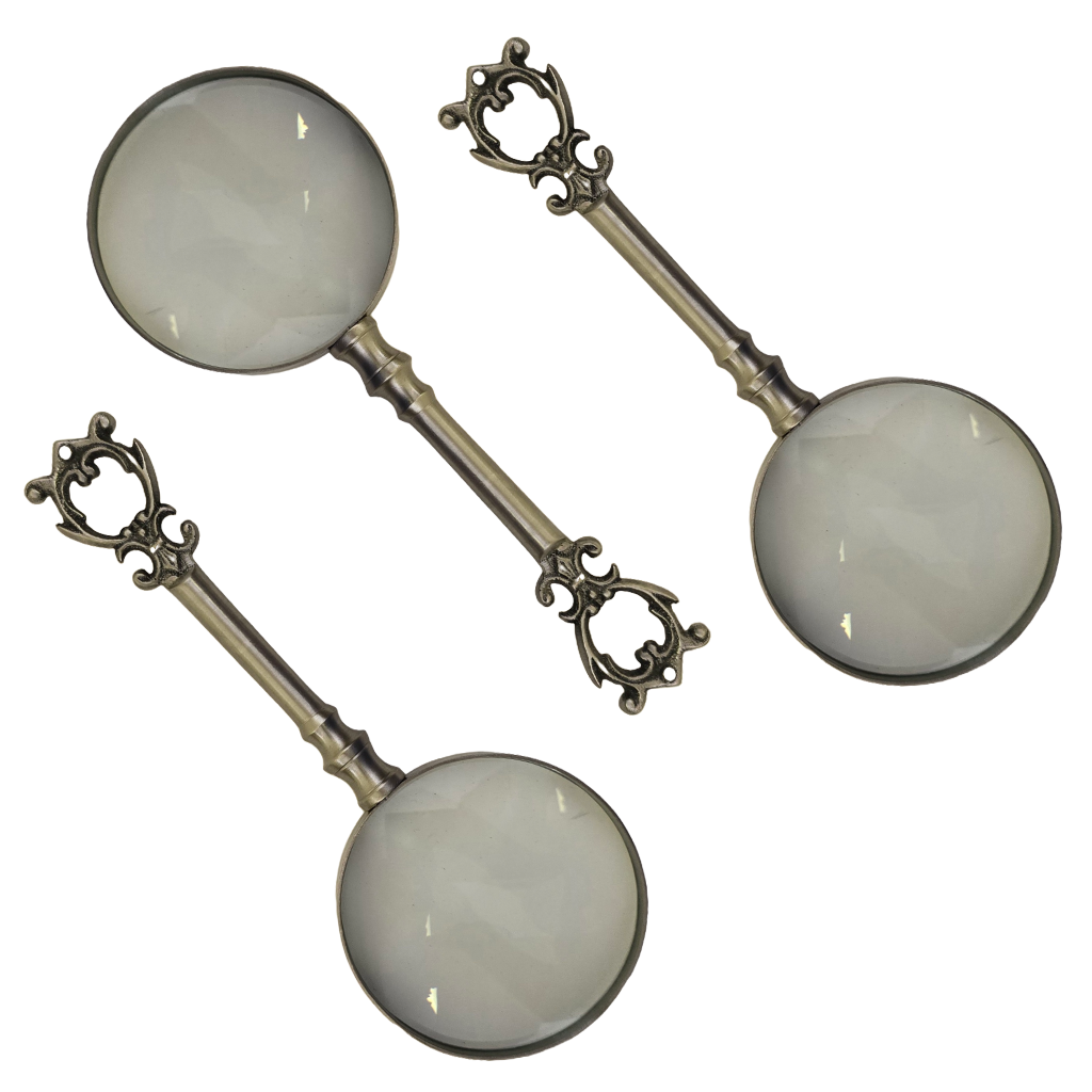 Brushed Nickel Mag/Glass - Set of 3