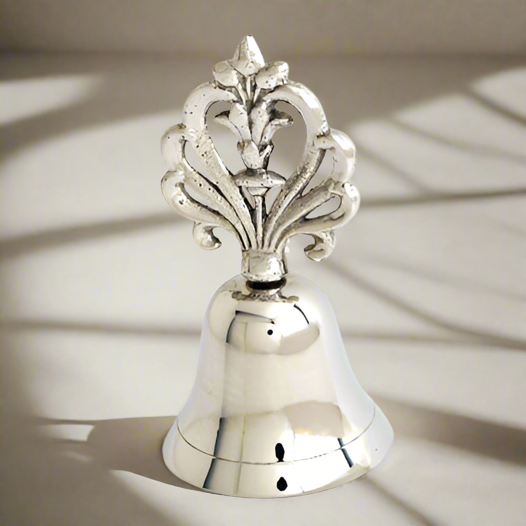 Nickel 4" Victorian Bell - Set of 3