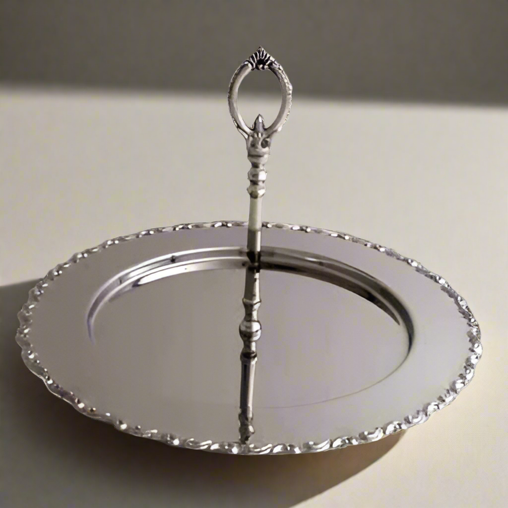 Nickel Tray With Handle
