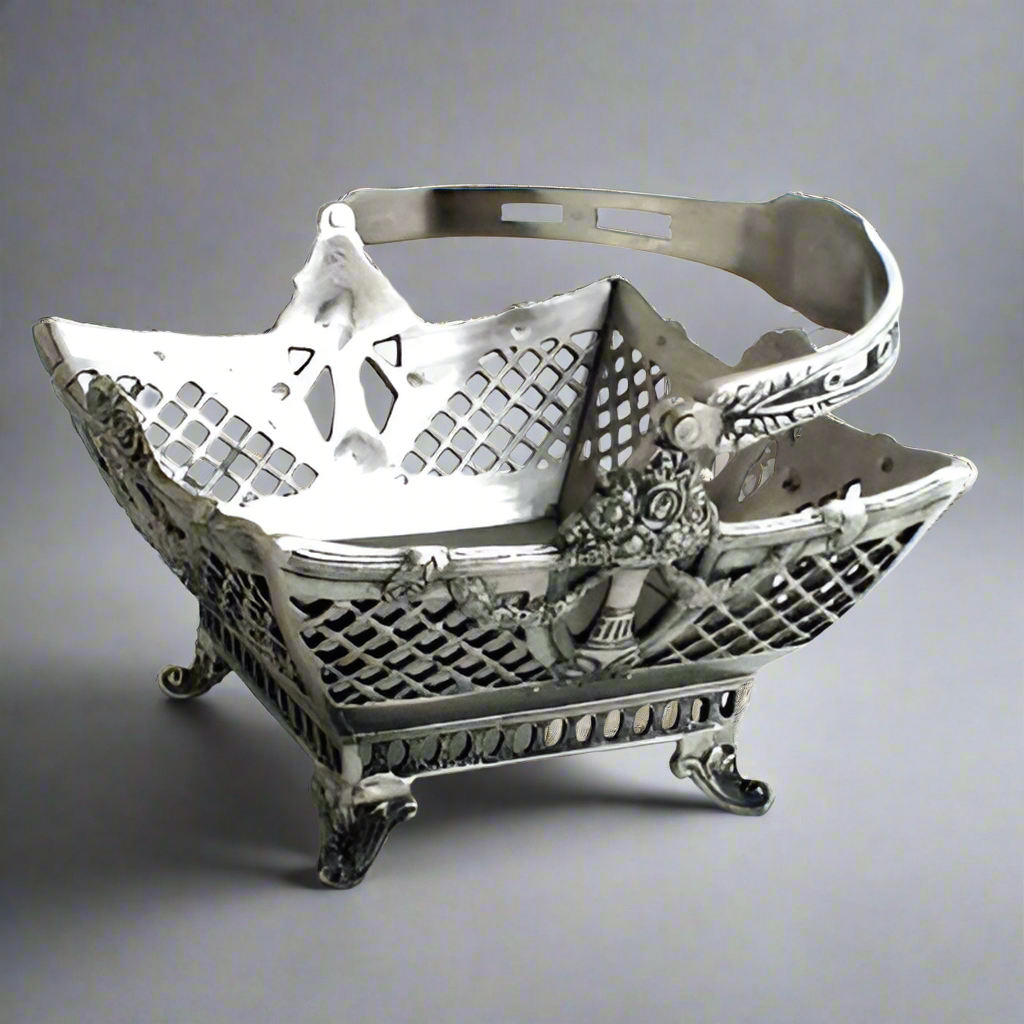 Brushed Nickel Basket
