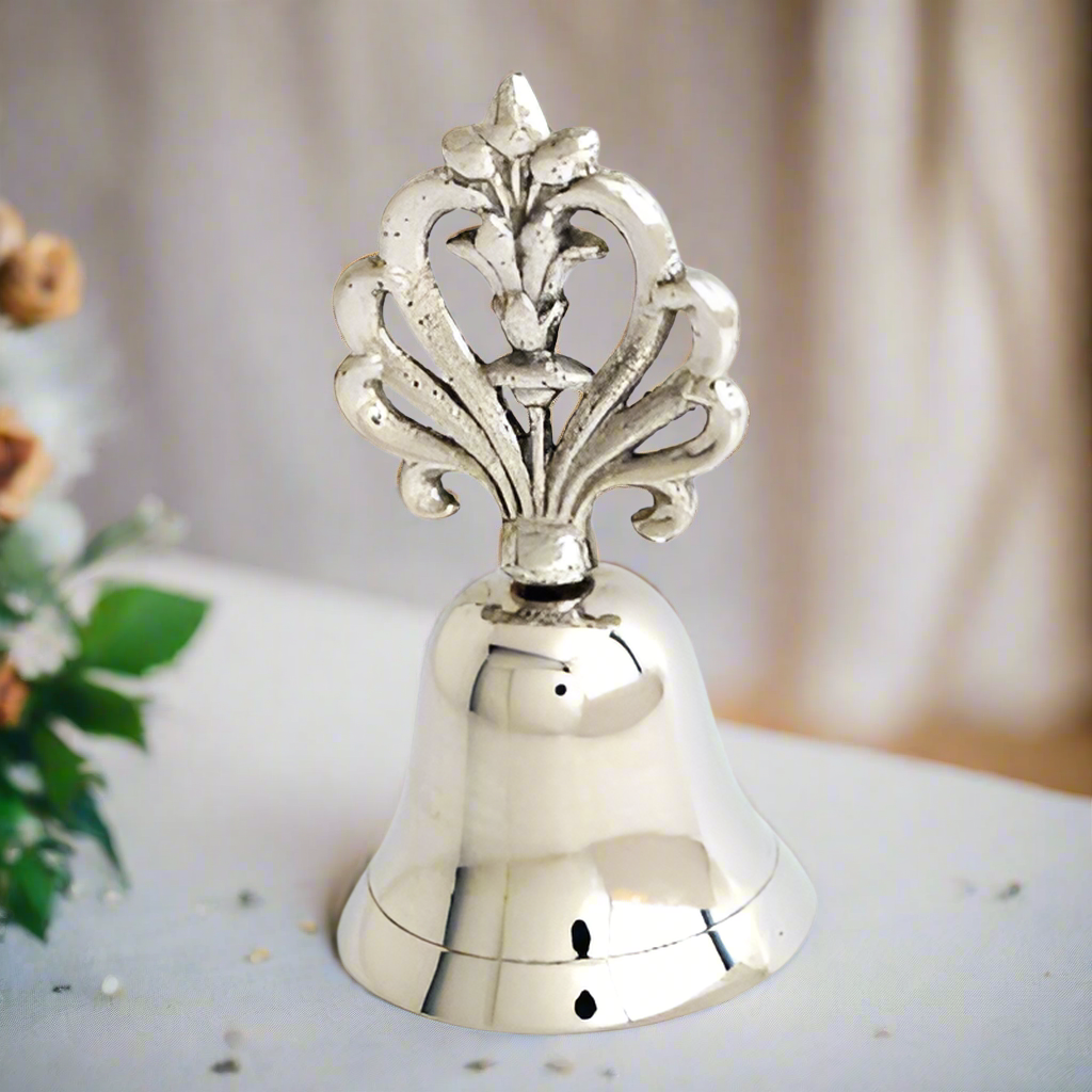 Nickel 4" Victorian Bell - Set of 3