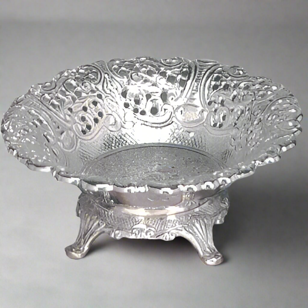 Nickel Victorian Bowl