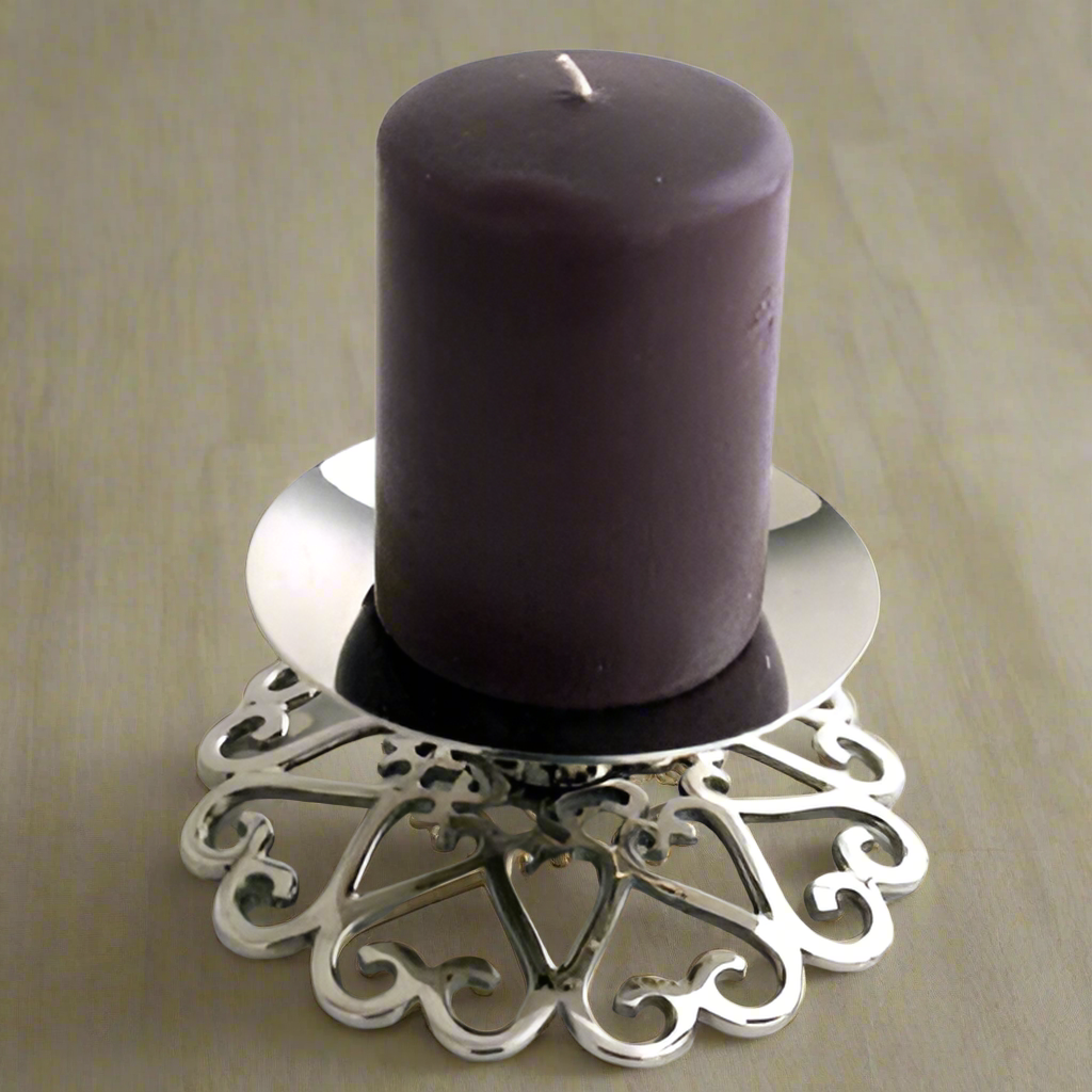 Nickel Pillar Holder - Set of 2