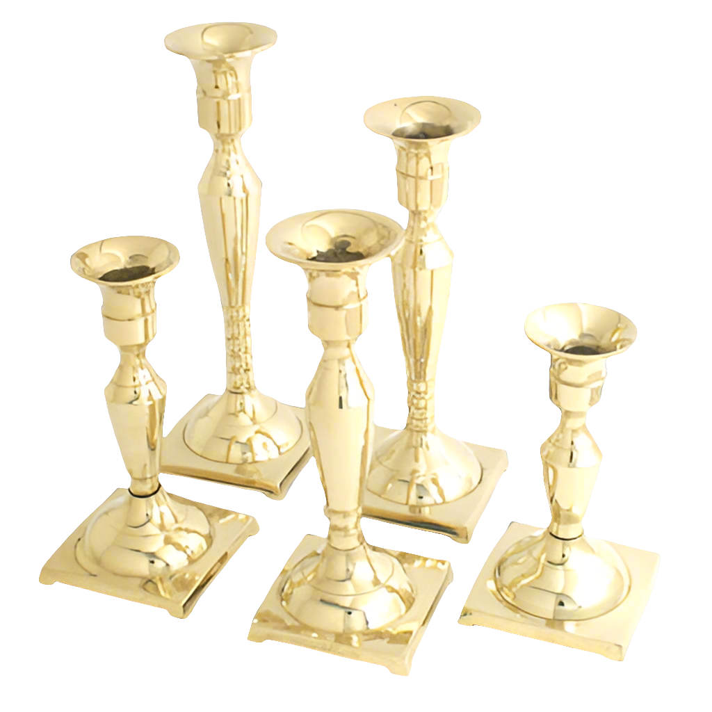 Brass Candlesticks Asst - Set of 5