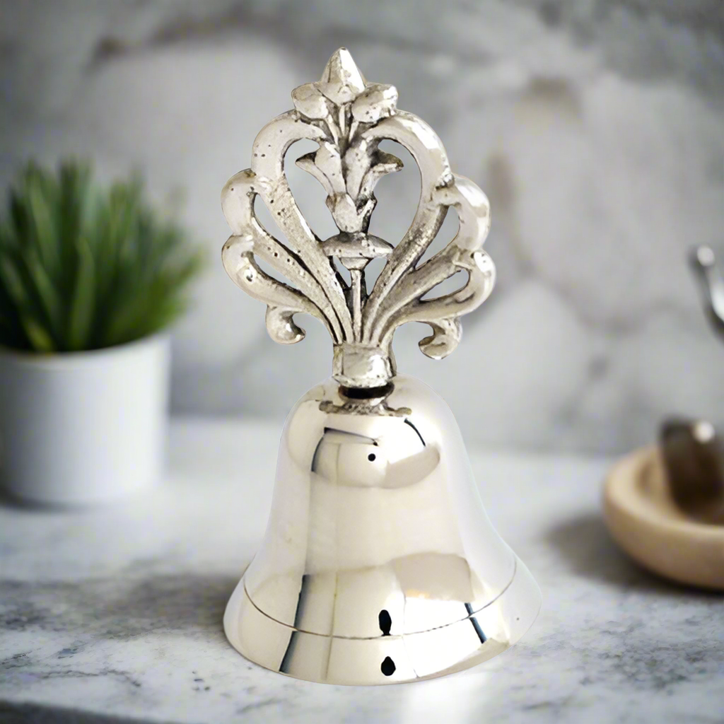 Nickel 4" Victorian Bell - Set of 3