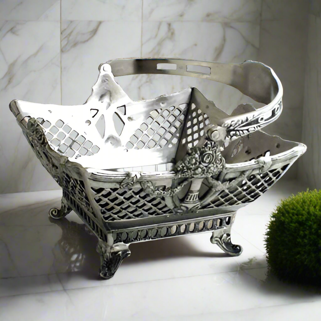 Brushed Nickel Basket