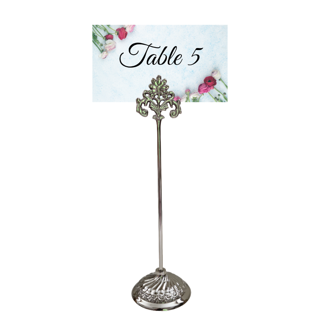Nickel 9" Table Numb - Set of 4