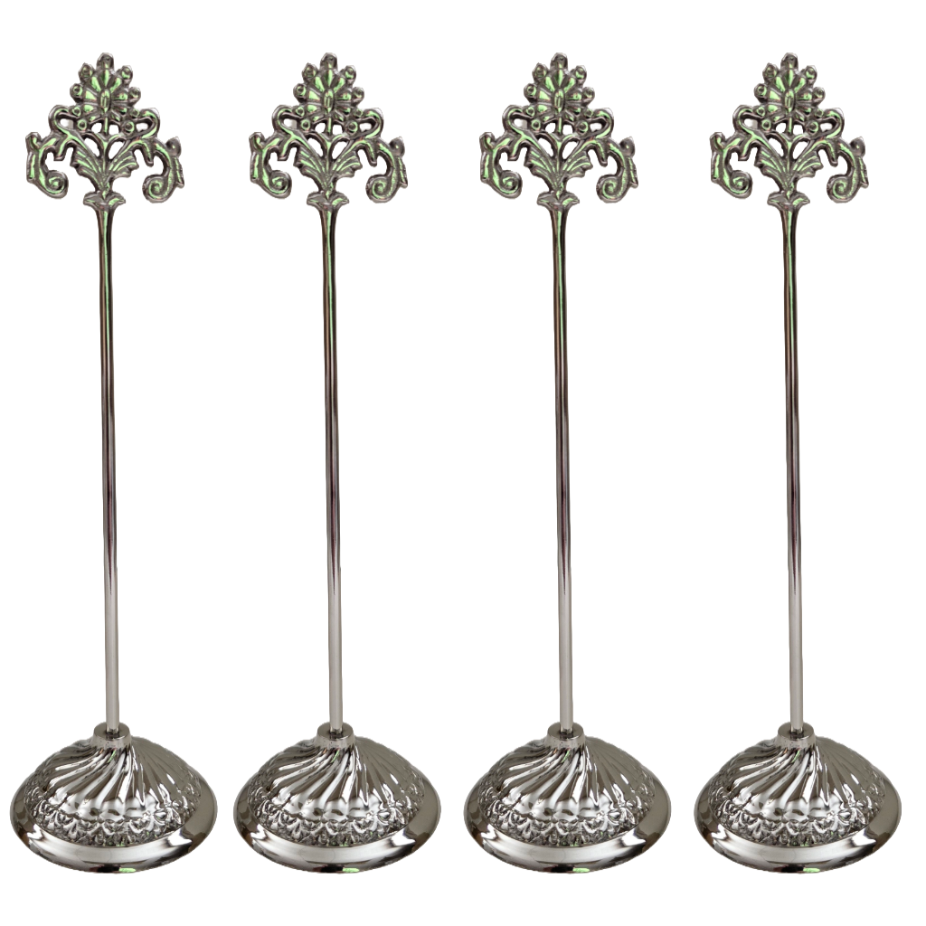 Nickel 9" Table Numb - Set of 4