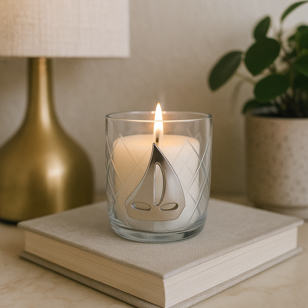 Silver Boat On Glass, Votive Candle Holder - Set of 3