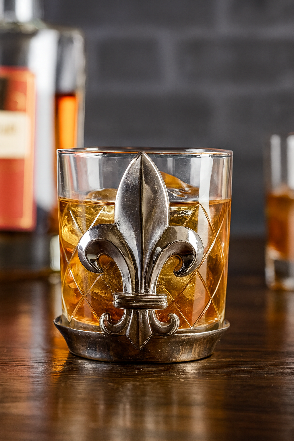 Silver Fleur de Lis Base & Glass Votive Cup,  - Set of 3