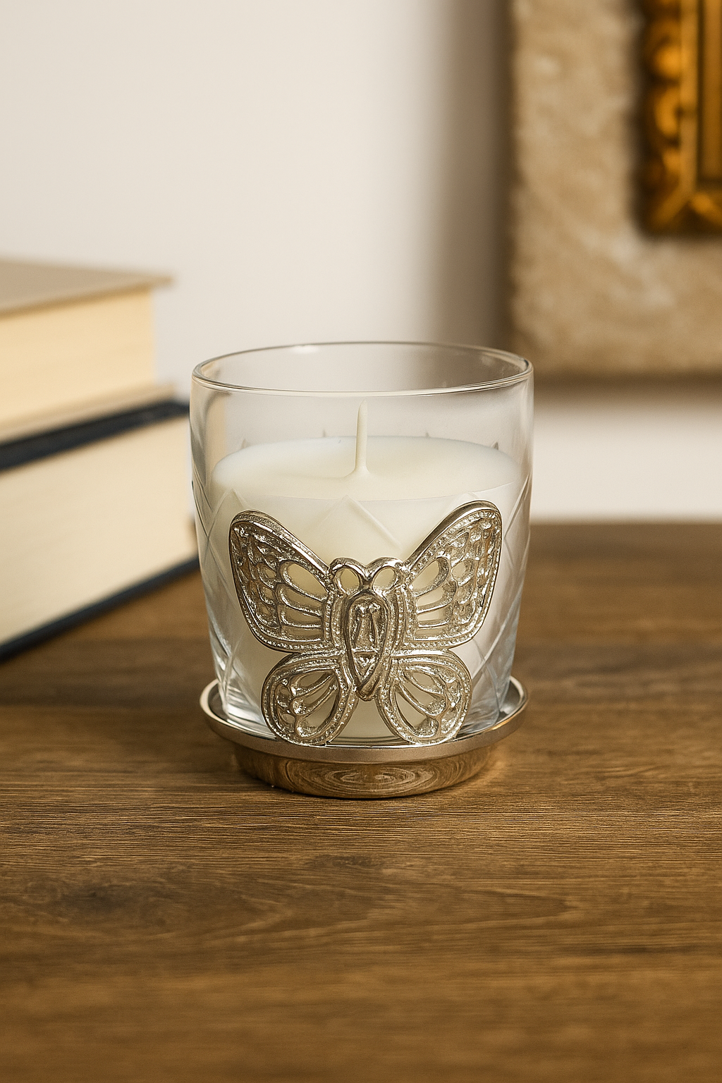 Nickel Butterfly Votive - Set of 3