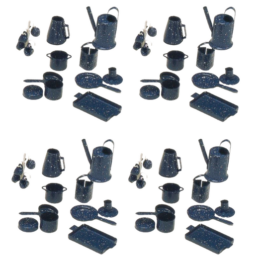 Miniature Blue Tin Set - Set of 36
