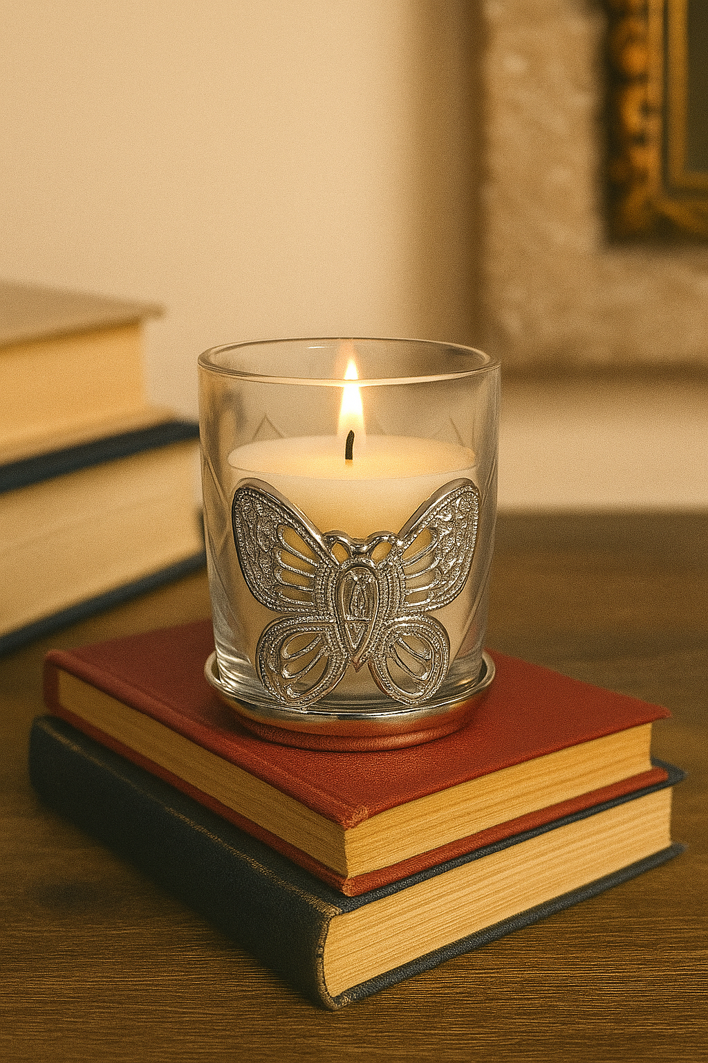 Nickel Butterfly Votive - Set of 3