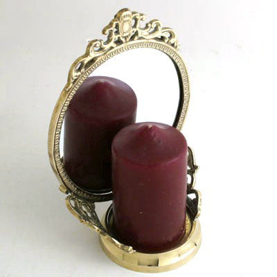 Pillar Holder W/Mirror