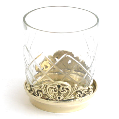 Glass Cup On Base - Set of 3
