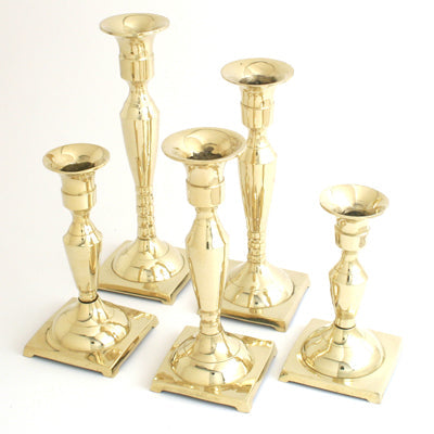 Brass Candlesticks Asst - Set of 5