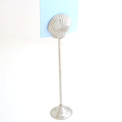 Nickel Shell Table Number Holder - Set of 4