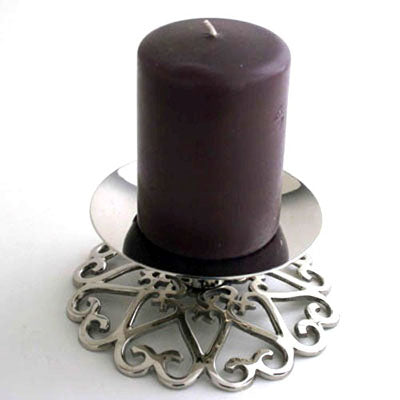 Nickel Pillar Holder - Set of 2
