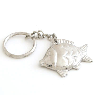 Nickel Fish Keychain - Set of 6