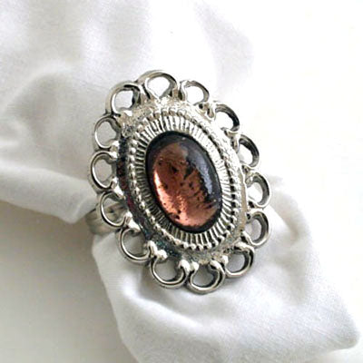 Nickel Napkin Ring Purple - Set of 4