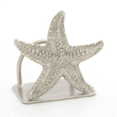 Nickel Starfish Card Holder - Set of 4