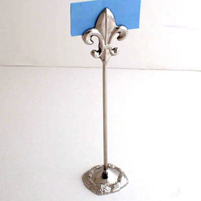 Nickel Fleur Card Holder - Set of 2