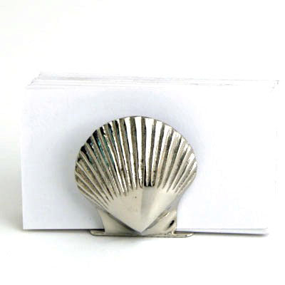 Nickel Shell Card Holder - Set of 4