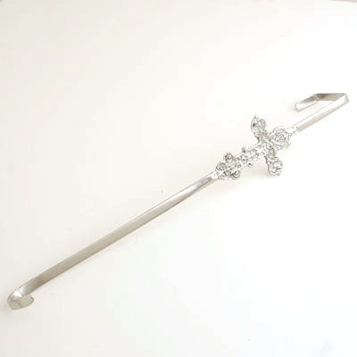 Nickel Cross Wreath Holder - Set of 3